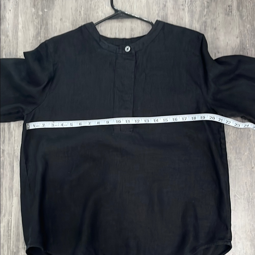 J.Crew Women's Black 100% Linen Long Sleeve Top Size Medium - Picture 13 of 13